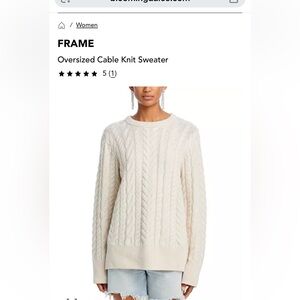 FRAME Cable Knit Sweater - NWT - Small - wool & cashmere $588USD retail